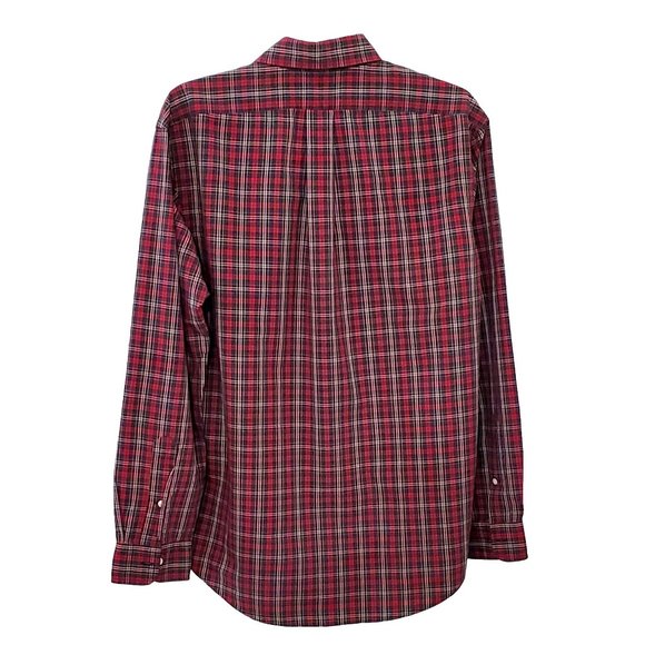 Ralph Lauren Polo Long Sleeve Shirt Custom Fit Red Plaid Button Down Sz L - Picture 2 of 6